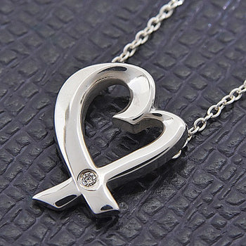 Tiffany & Co. Loving Heart Pendant By Paloma Picasso 1P Diamond Sv925