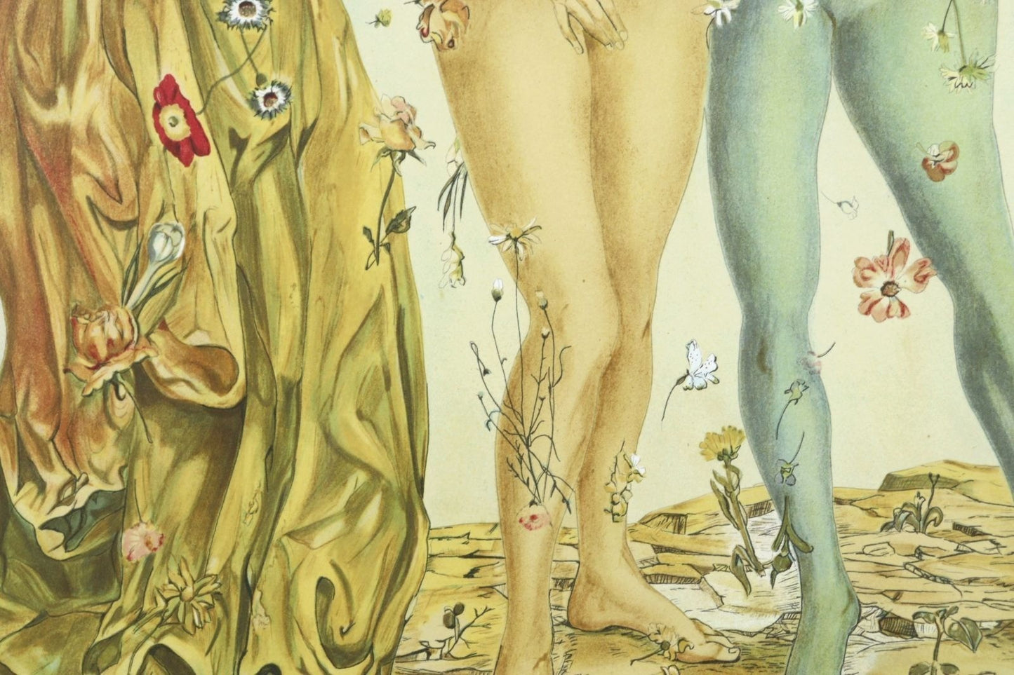 Foujita Baptme De Fleurs Lithograph 1998 Adagp Ed.147/275 Framed