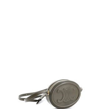 Celine Triomphe Oval Crossbody Bag Leather Mini