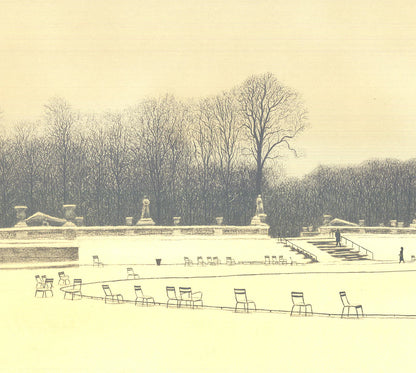 Harold Altman Park Scene " Lithograph Contemporary