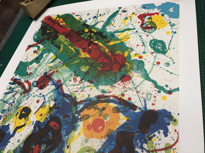 Sam Francis Untitled Sf-341 " Poster Modernism Multicolor, Gold