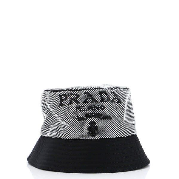 Prada Bucket Hat Crystal Embellished Re-Nylon