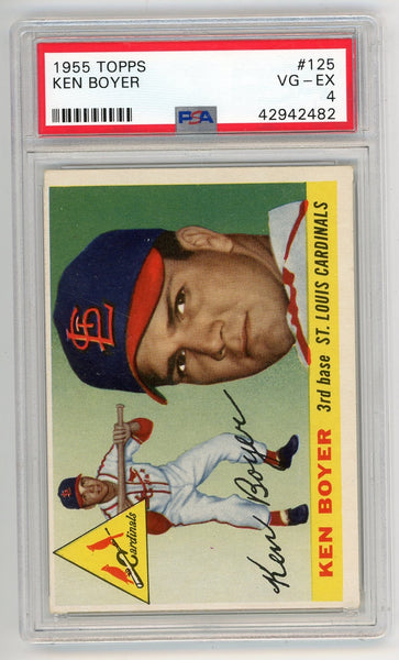 Ken Boyer 1955 Topps #125 Psa 4