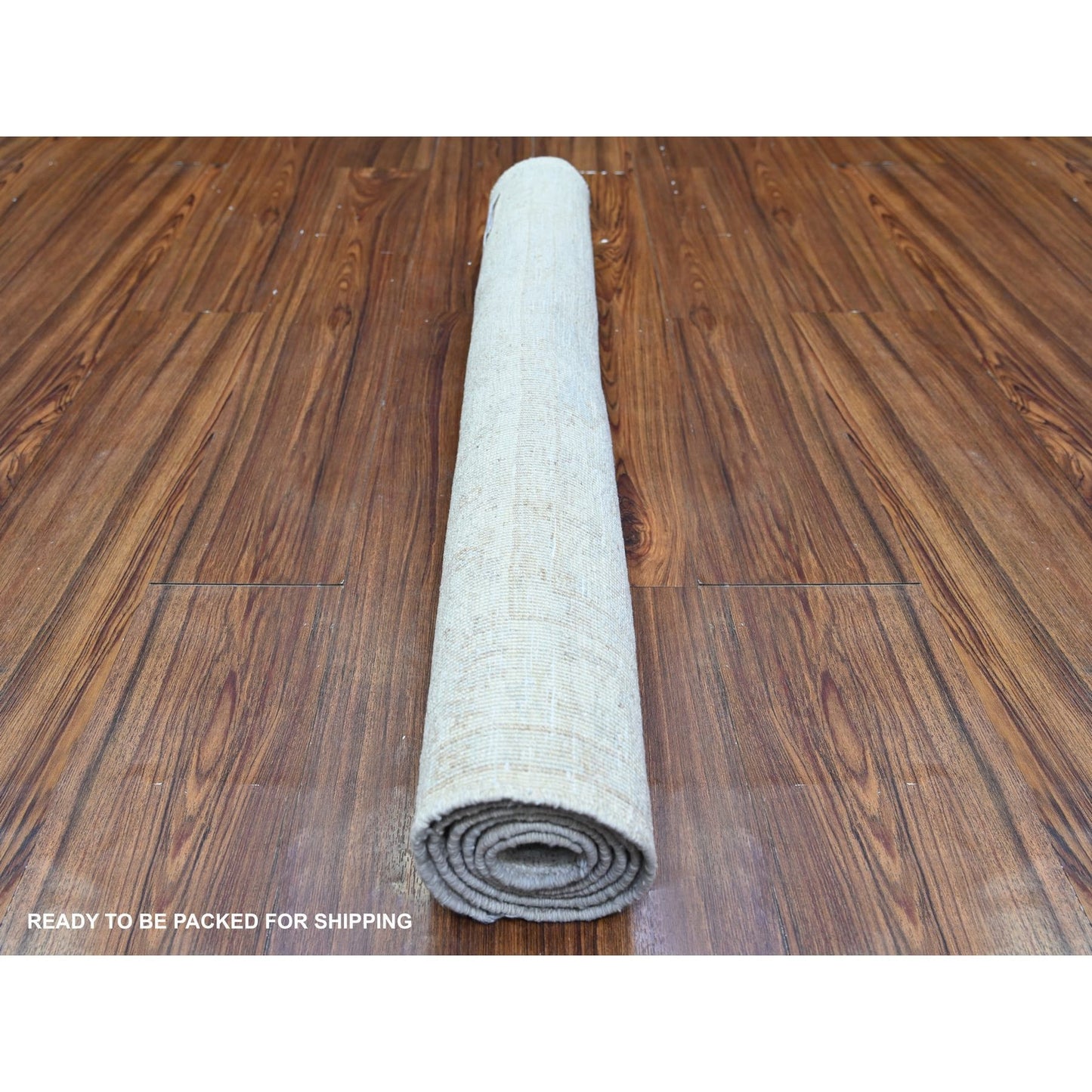 3'X4'9" Aircraft White Peshawar With Faded Colors Wool Hand Knotted Rug