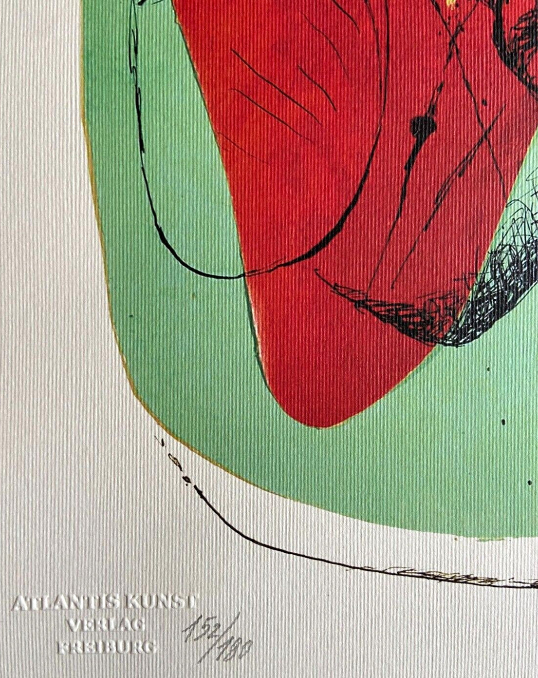 Le Corbusier Lithograph "Hand And Stone" Hand Numbered Coa Signature