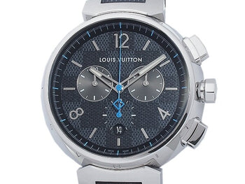 Louis Vuitton Tambour Chronograph Damier Graphite Qa094 Watch Men