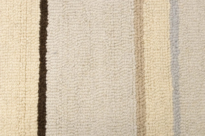 Contemporary Multicolored Stripes 5X8 Hand-Tufted