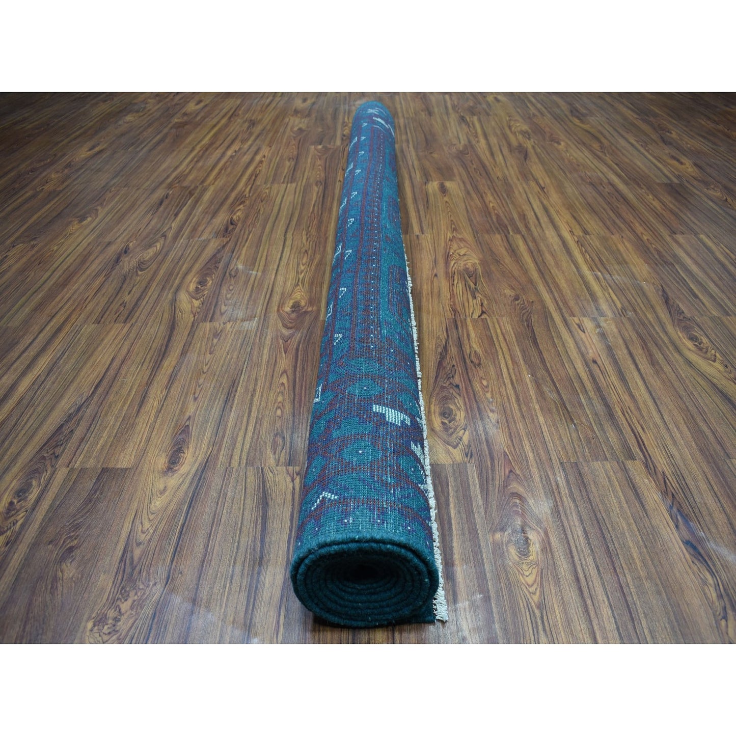 6'6"X9'4" Elephant Feet Design Hand Made Wool Colorful Afghan Tribal Rug