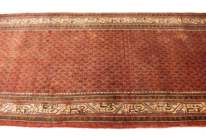 Semi-Antique Oriental Runner Rug Tribal Allover