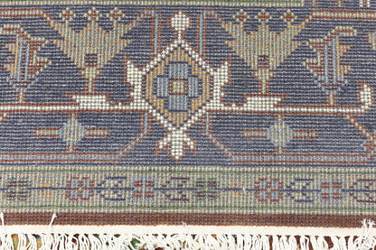Rusty Red Heriz Serapi Oriental Rug Floral Farmho