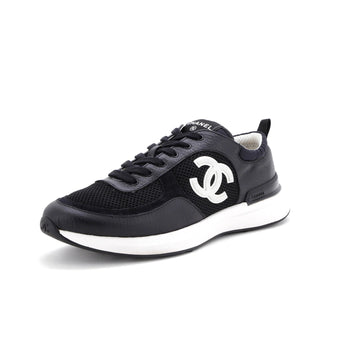 Chanel Women'S Cc Low-Top Sneakers Leather And Mesh
