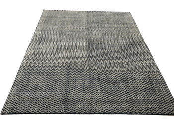 Relief Handmade Geometric Design Large 9X12 Modern Oriental Rug High Low