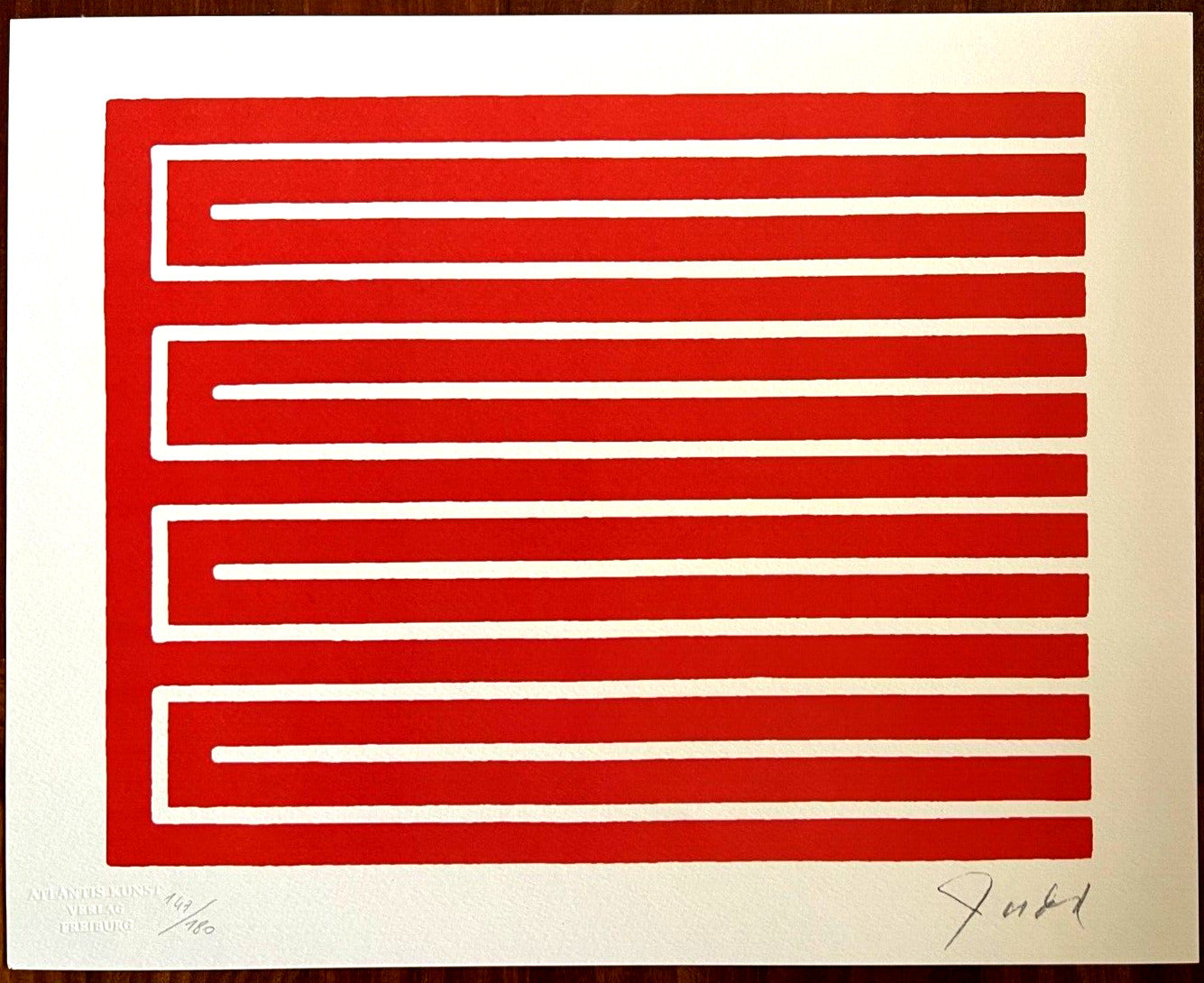 Donald Judd Lithograph Coa Signed Numbered Stamped (180 Ex)