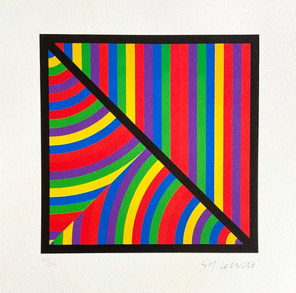 Sol Lewitt Lithograph Coa Signed Op Numbered In Pencil