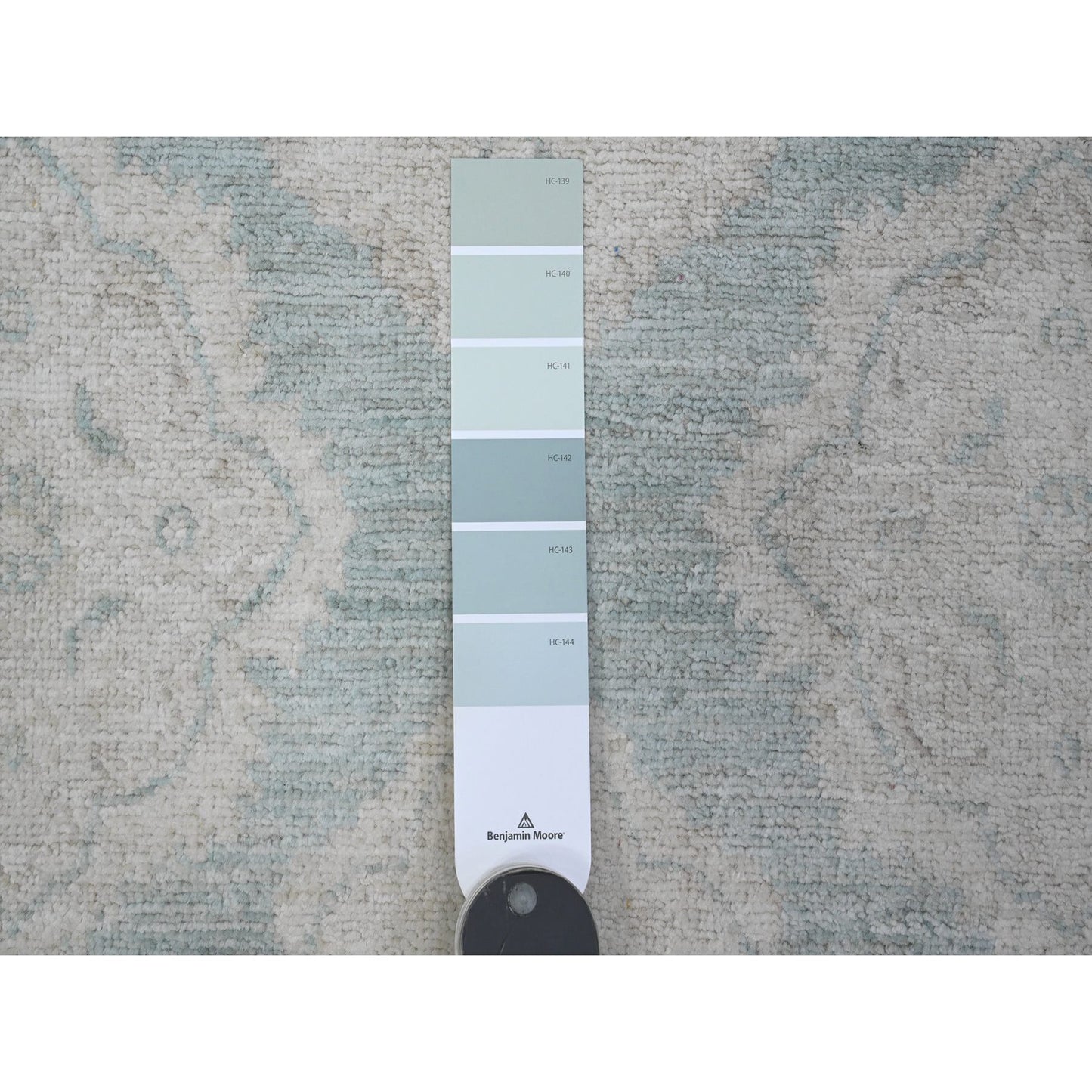 8'X10'4" Laurel Green Hand Knotted Fine Aryana Peshawar Wool Oriental Rug