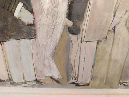 David Schneuer "Admiral" Original Gouache Painting Paris Scene Framed 84X84Cm