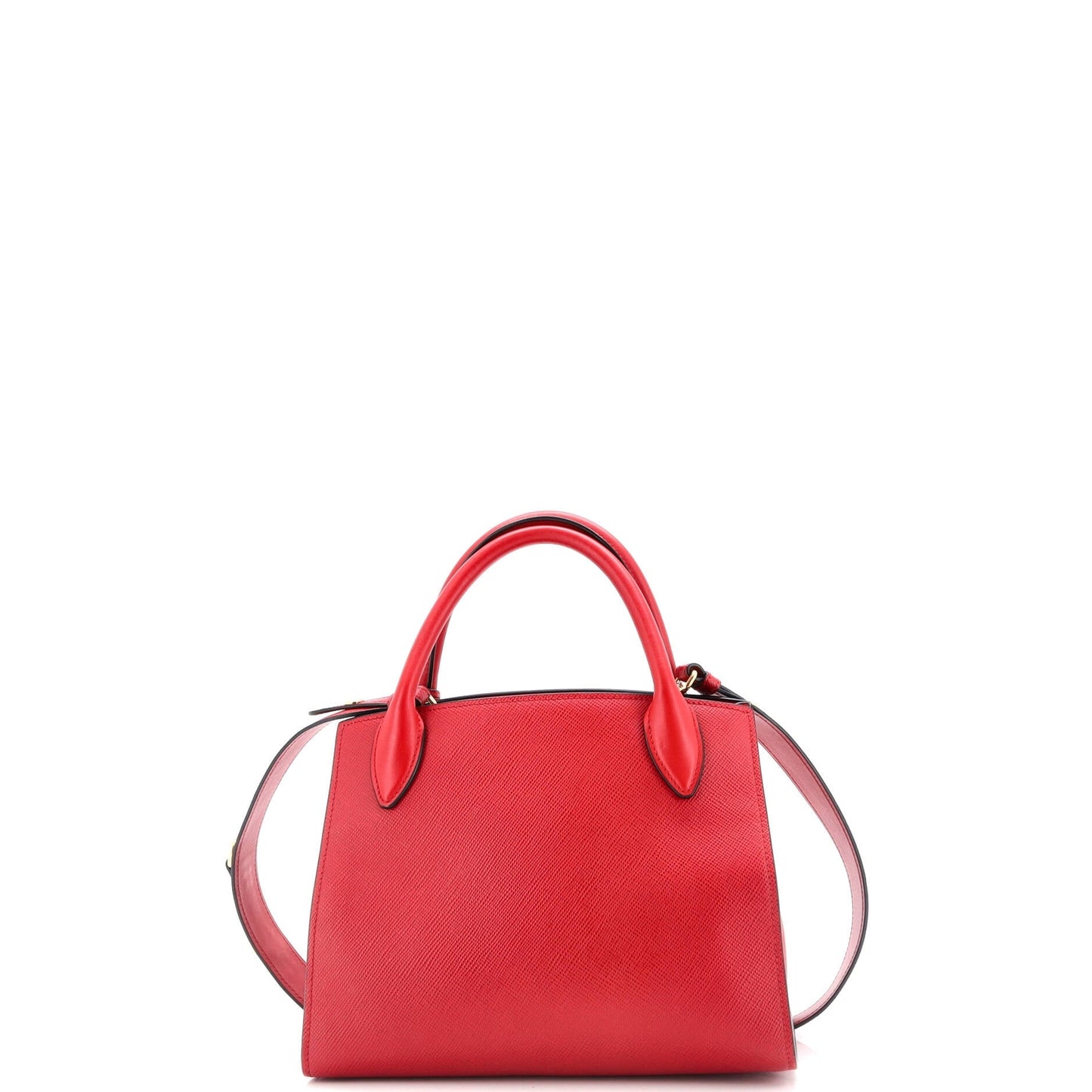 Prada Monochrome Tote Saffiano With City Calf Small