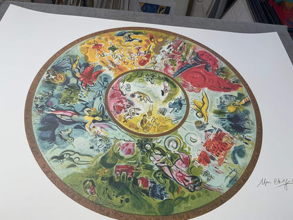 Marc Chagall Paris Opera Ceiling " Poster Modernism Green, Yello