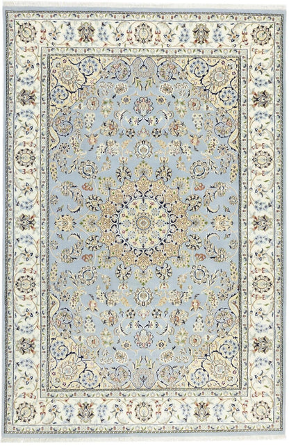Handmade Indo-Nain Oriental Area Rug Floral