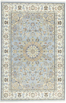 Handmade Indo-Nain Oriental Area Rug Floral