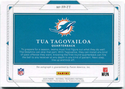 Tua Tagovailoa 2020 Panini National Treasures Field Pass Autographed Rc #Fp-Tt 3
