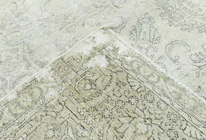 Distressed Vintage Oriental Rug Floral Dining