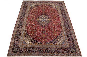 Large Hand-Knotted Vintage Oriental Rug
