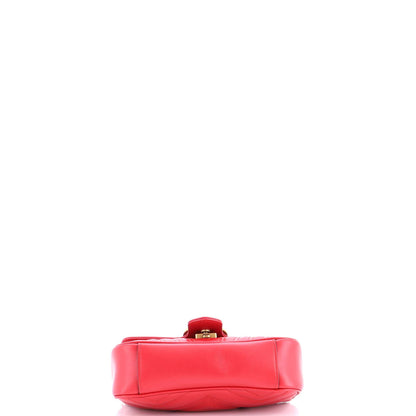 Gucci Gg Marmont Flap Bag Matelasse Leather Mini