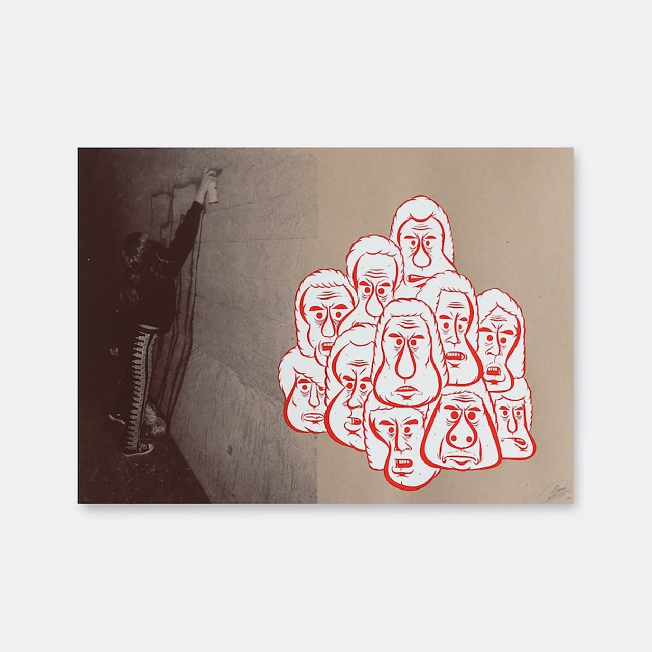 Barry McGee Silkscreen Print Recycle Series "UNTITLED 4" Edition of 50, Signed