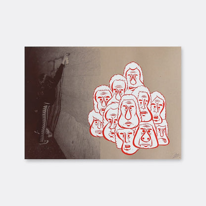 Barry McGee Silkscreen Print Recycle Series "UNTITLED 4" Edition of 50, Signed