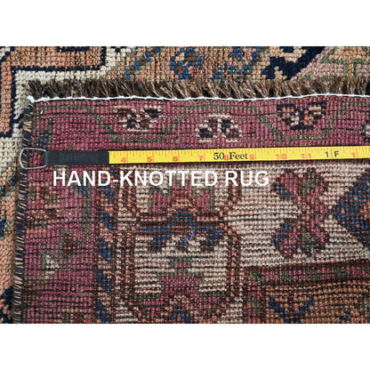 4'10"X8'1" Bisque Brown Vintage Zoroastrian Sheeraz Hand Knotted Wool Rug