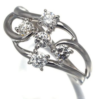 Diamond 0.51Ct Flower Ring 900 Platinum