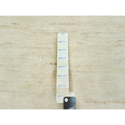 Rug 2'x3' White Denser Weave Wool Soft Touch Hand Knotted Runner Oriental