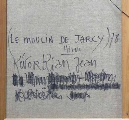 Jean Kevorkian "Le Moulin De Jarcy" 1978 Oil Painting French Landscape 25F