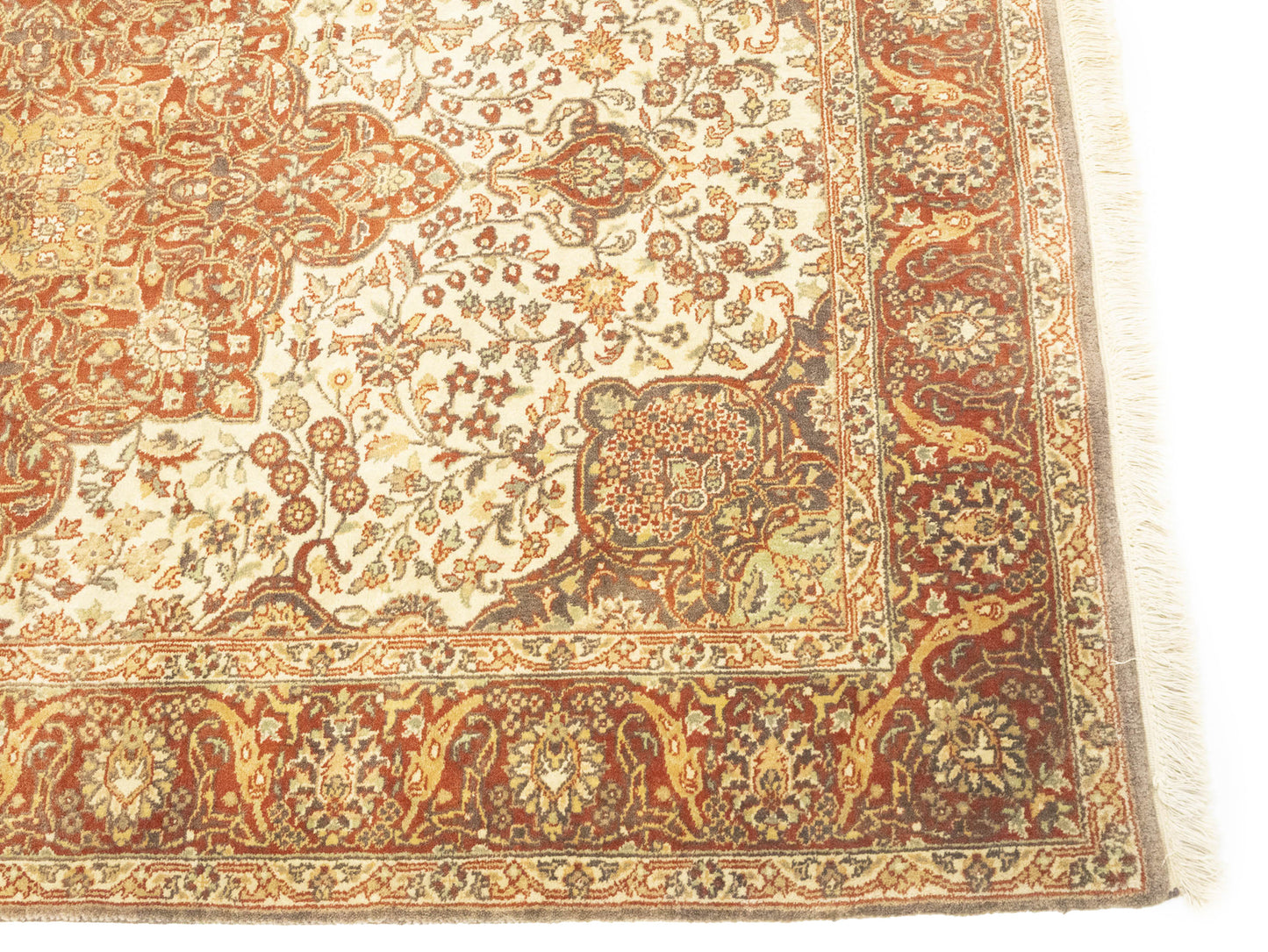 Decor 4X6 ft Handmade Agra Jaipur Rug Thick Pile Wool Oriental Carpet Floral