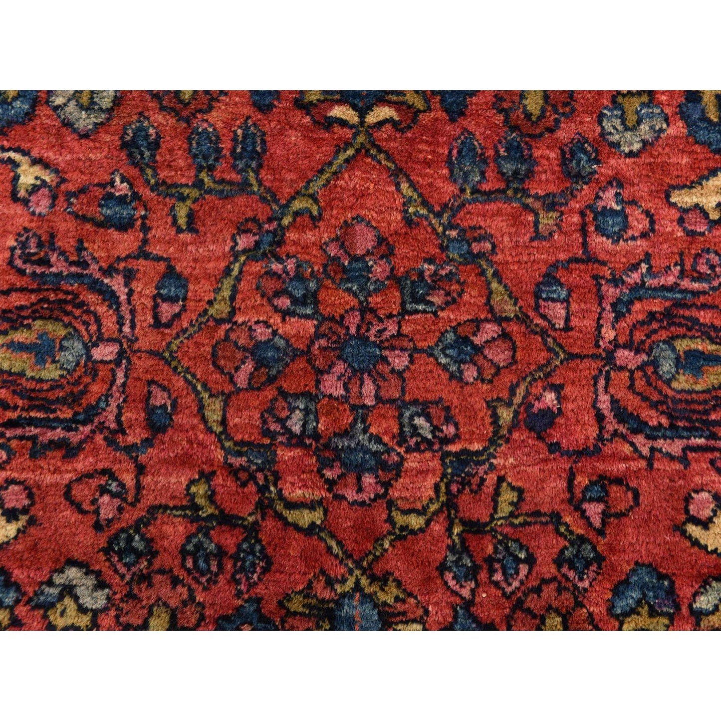 5'3"X6'7" Red Antique Zoroastrian Clean And Soft Wool Hand Knotted Rug