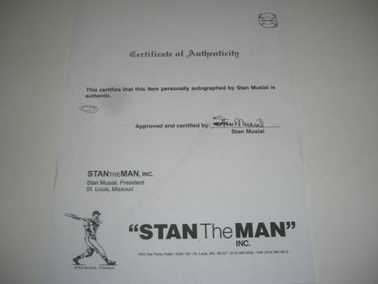 Stan Musial Stlouis Cardinals,Hof 69 Full Stats