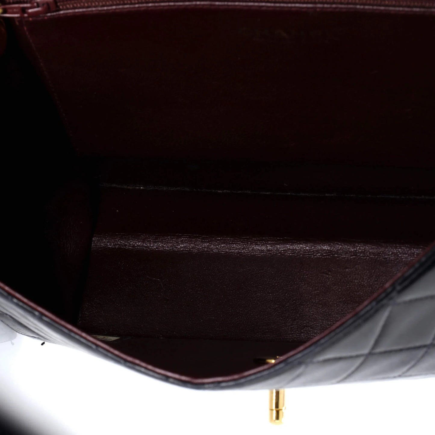 Chanel Vintage Clutch With Chain Quilted Leather Small