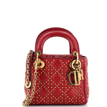 Christian Dior Supple Lady Dior Bag Cannage Studded Lambskin Mini