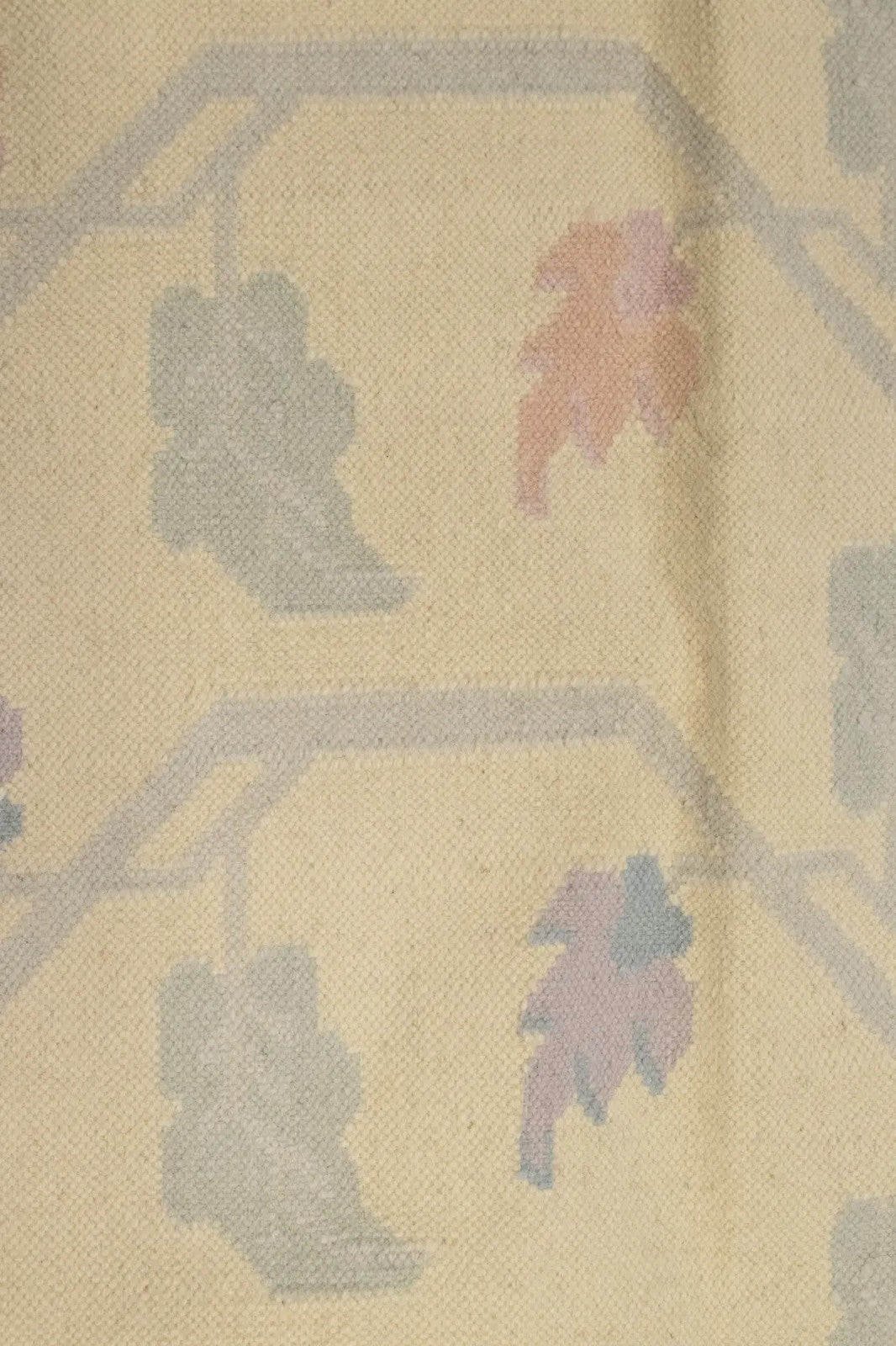 Floral design rug modern reversible oriental flat weave carpet dhurrie.