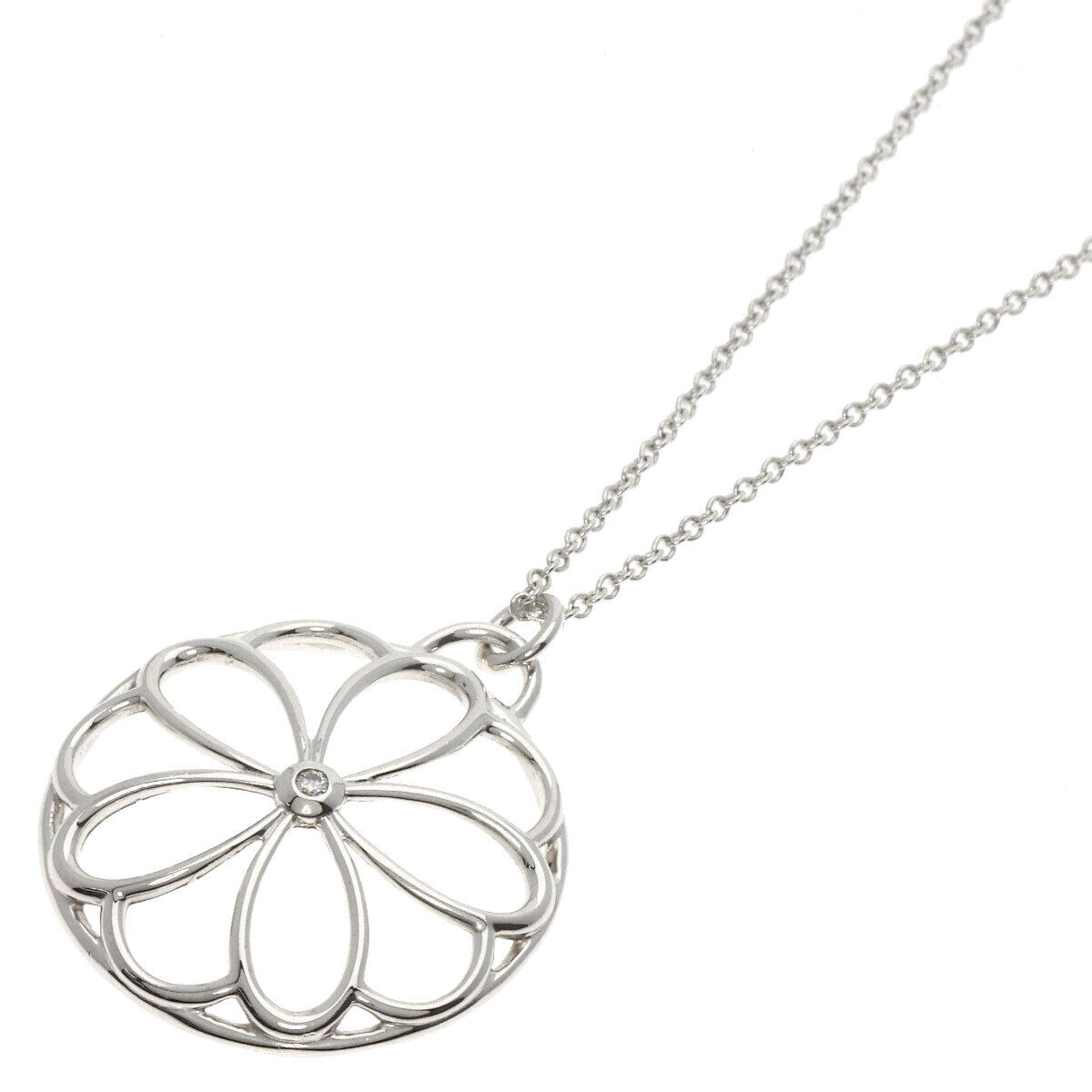 TIFFANY&Co. Necklace Flower Circle 1P Diamond