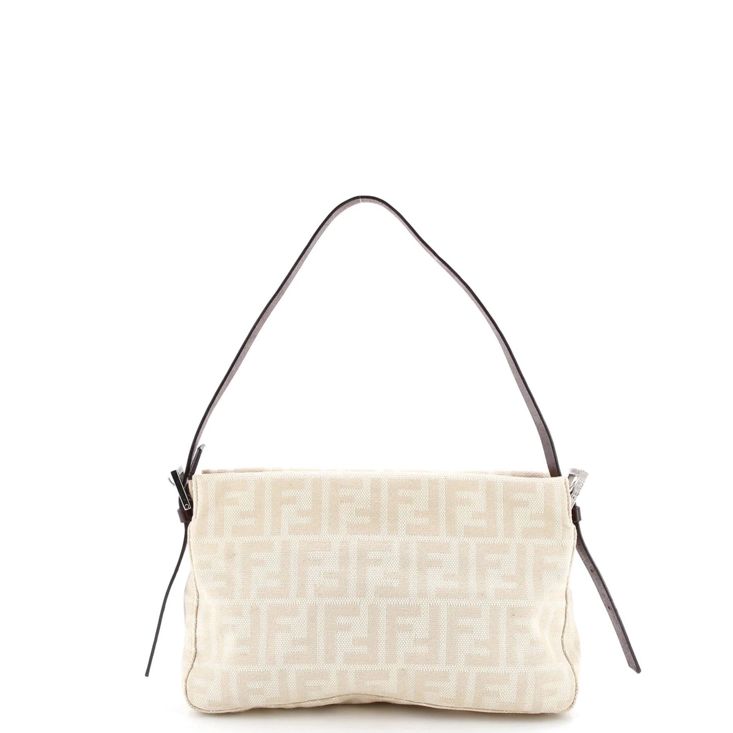 Fendi Vintage Pocket Shoulder Bag Zucca Canvas Small