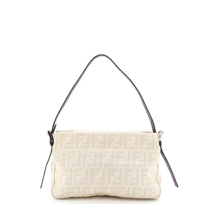 Fendi Vintage Pocket Shoulder Bag Zucca Canvas Small