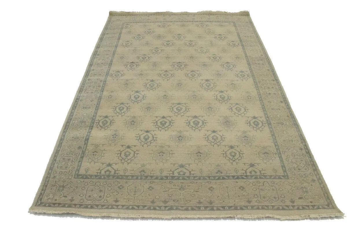 6X9 Ft Handmade Wool Oriental Rug Allover Floral