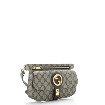 Gucci Blondie Flap Pocket Belt Bag Gg Coated Canvas