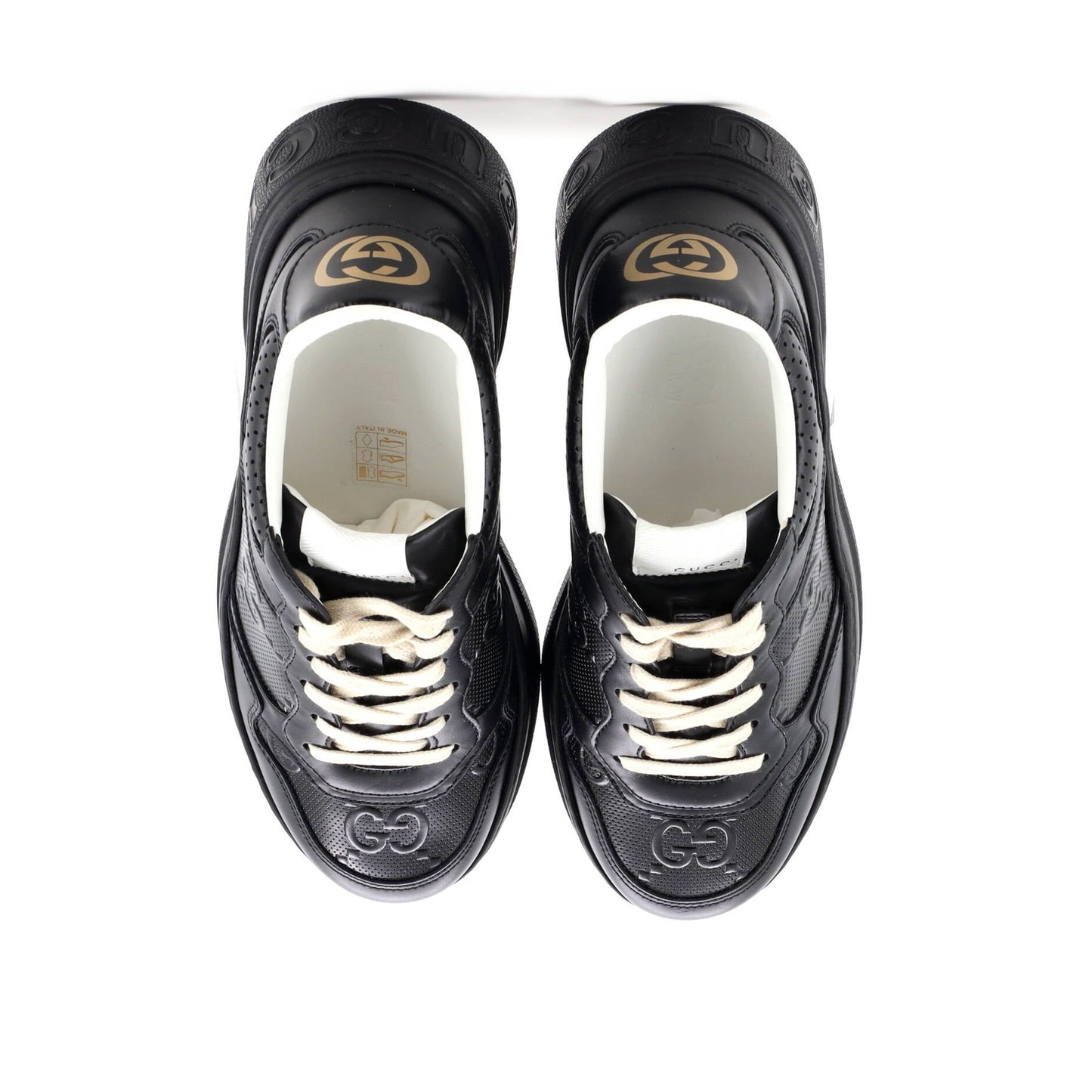 Gucci Chunky B Sneakers Gg Embossed Perforated Leather