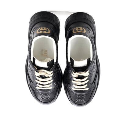 Gucci Chunky B Sneakers Gg Embossed Perforated Leather