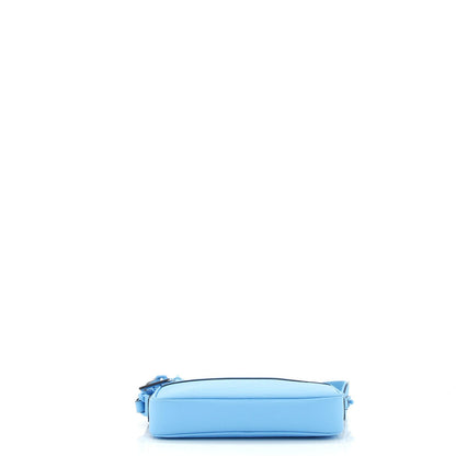 Gucci Front Zip Crossbody Bag Gg Rubber Effect Leather Small