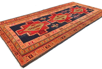Handmade Vintage Oriental Runner Rug Tribal