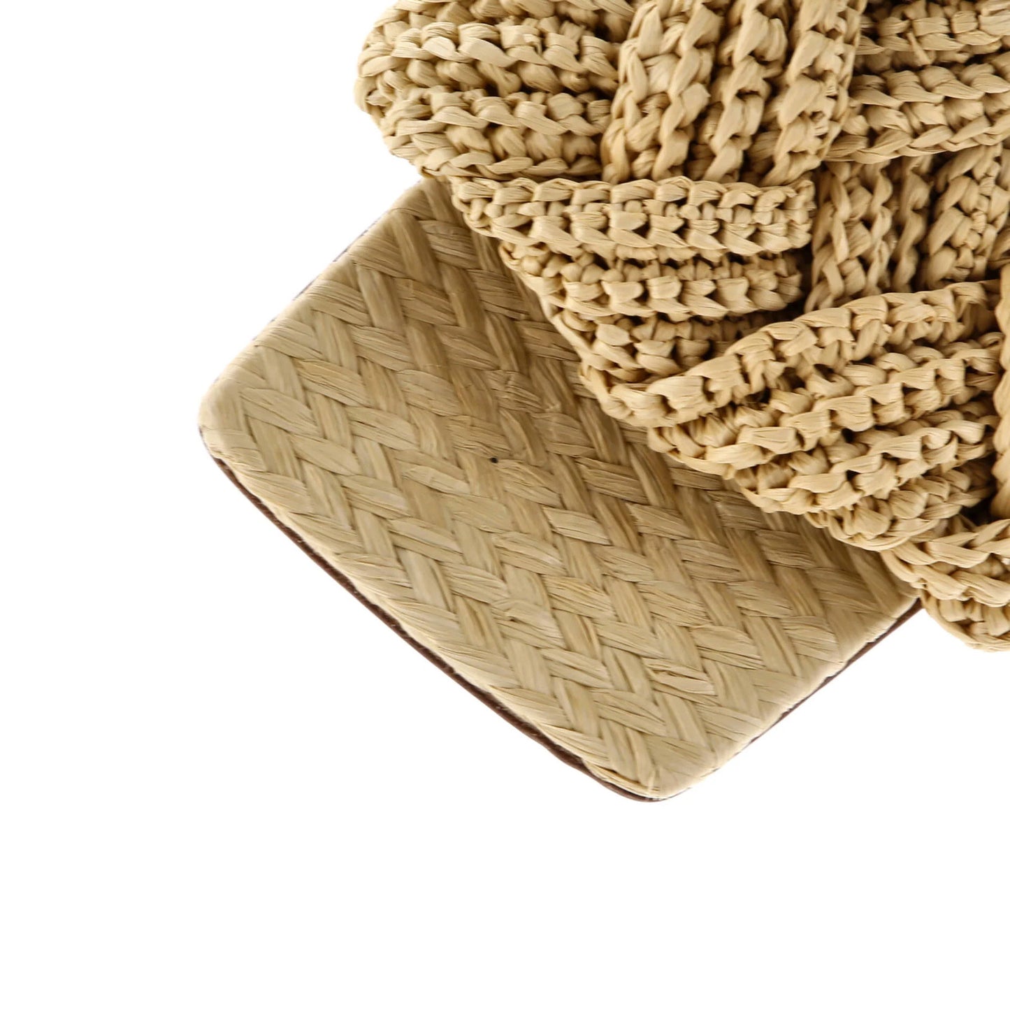 Bottega Veneta Women'S Lido Heeled Sandals Maxi Intrecciato Raffia